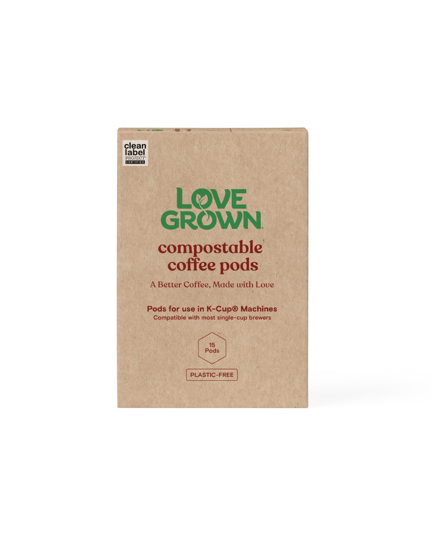 Love Grown Compostable Coffee Pods for Keurig® Machines - Box of 15