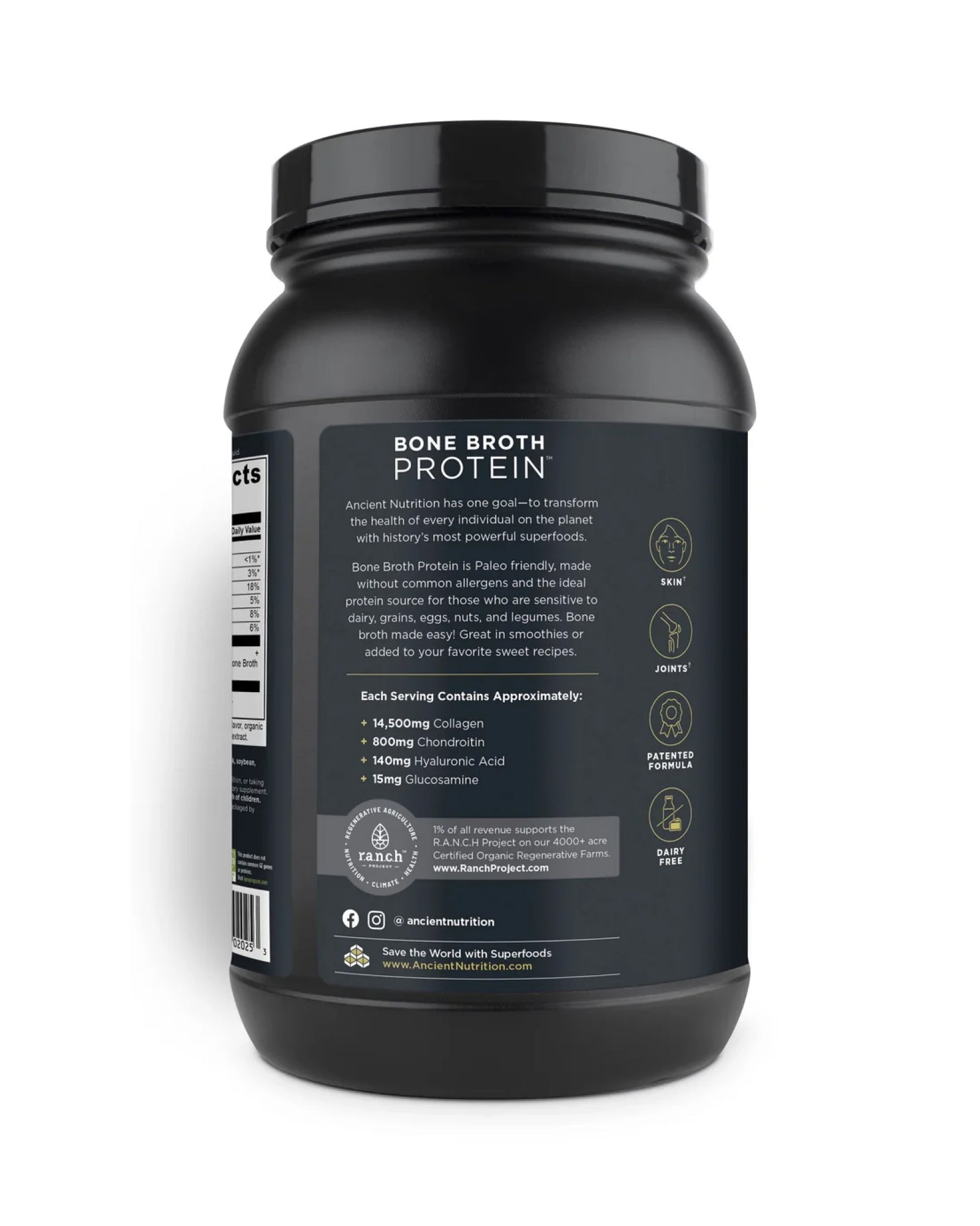 Picture of Ancient Nutrition Chocolate Bone Broth Protein Powder