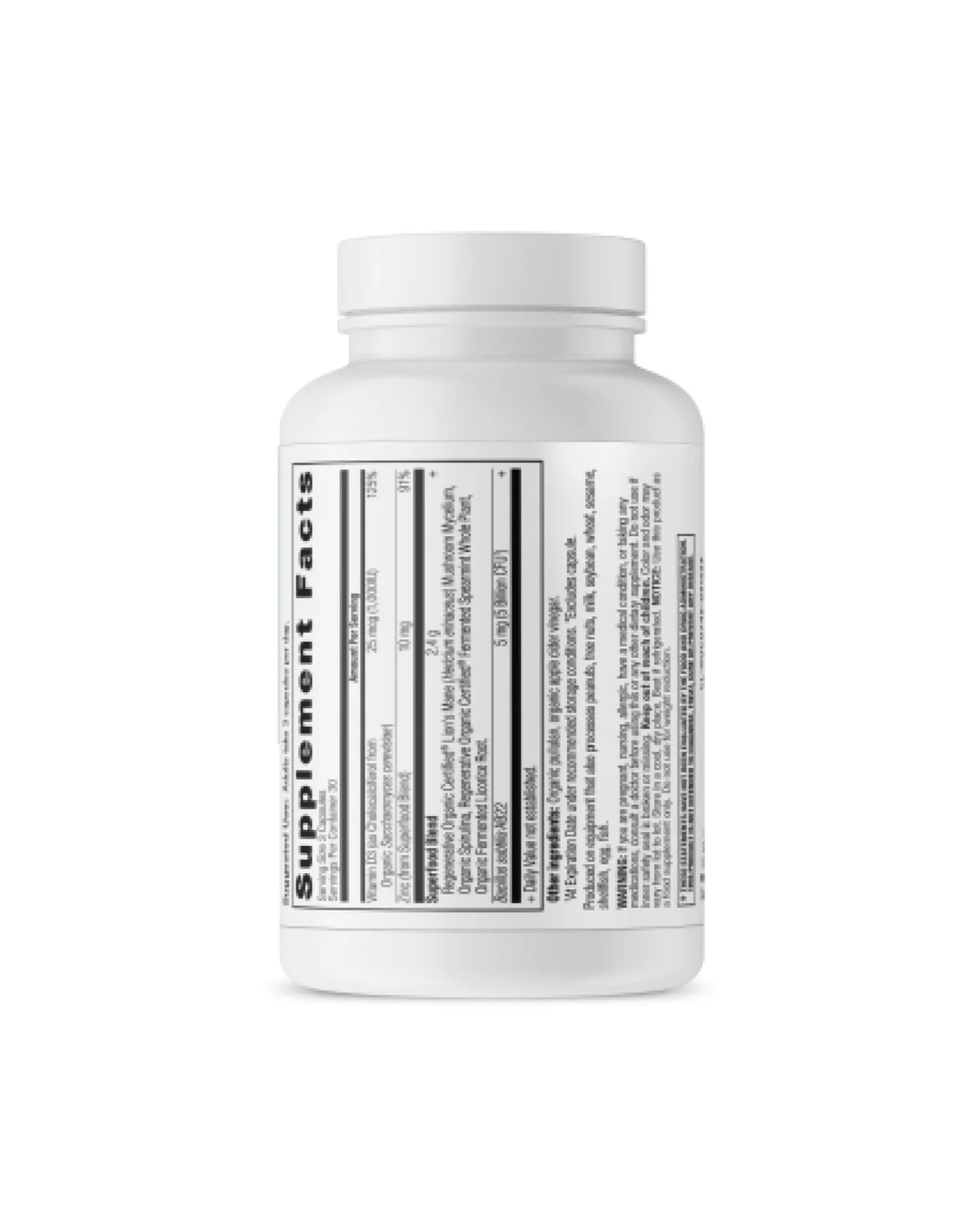 The back of Ancient Nutrition Regenerative Organic Certified™ Leaky Gut Support Capsules