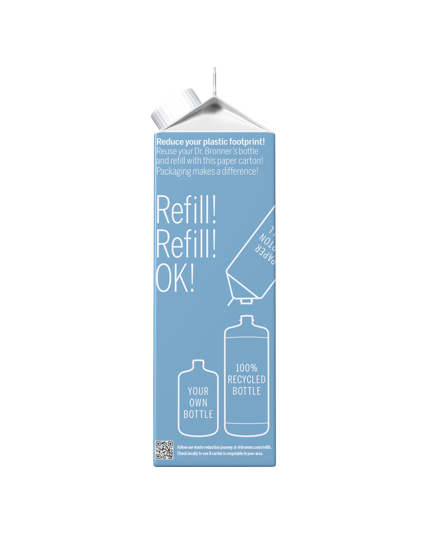 Picture of Dr. Bronner's Unscented Pure-Castile Liquid Soap Refill Carton