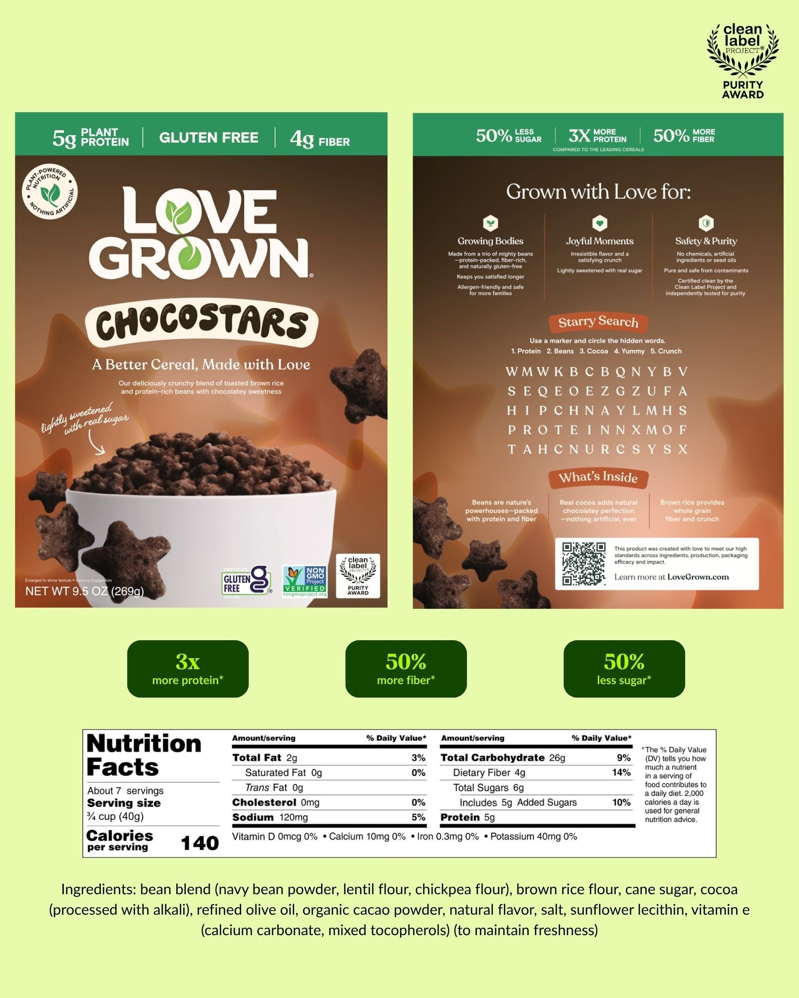Clean Label Project Certified, Non-GMO, Gluten-Free Cereal Sampler