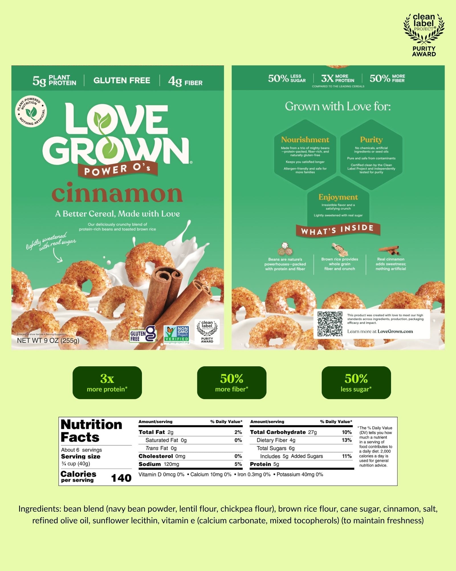 Clean Label Project Certified, Non-GMO, Gluten-Free Cereal Sampler