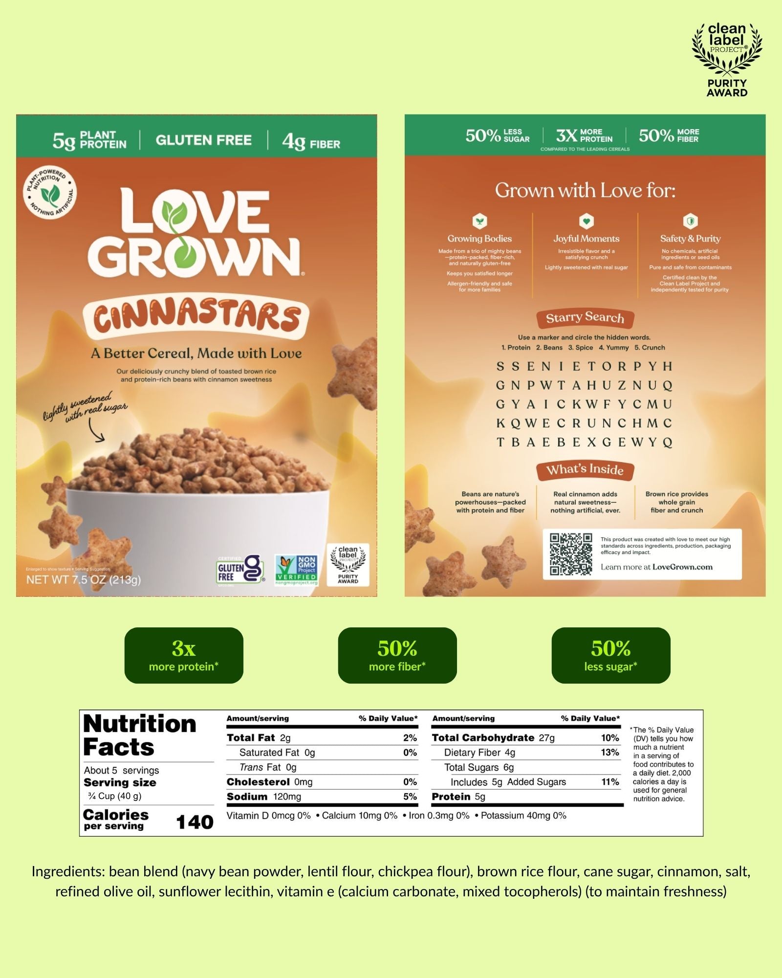 Clean Label Project Certified, Non-GMO, Gluten-Free Cereal Sampler