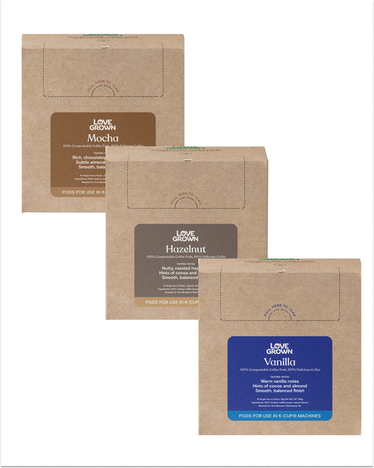 Love Grown Compostable Coffee Pods for Keurig® Machines -  Variety Pack