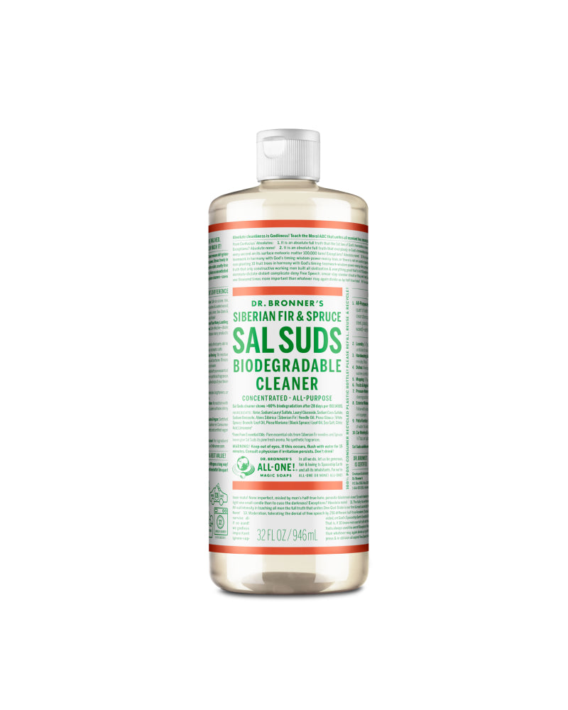 The front of Dr. Bronner's Sal Suds Biodegradable Cleaner