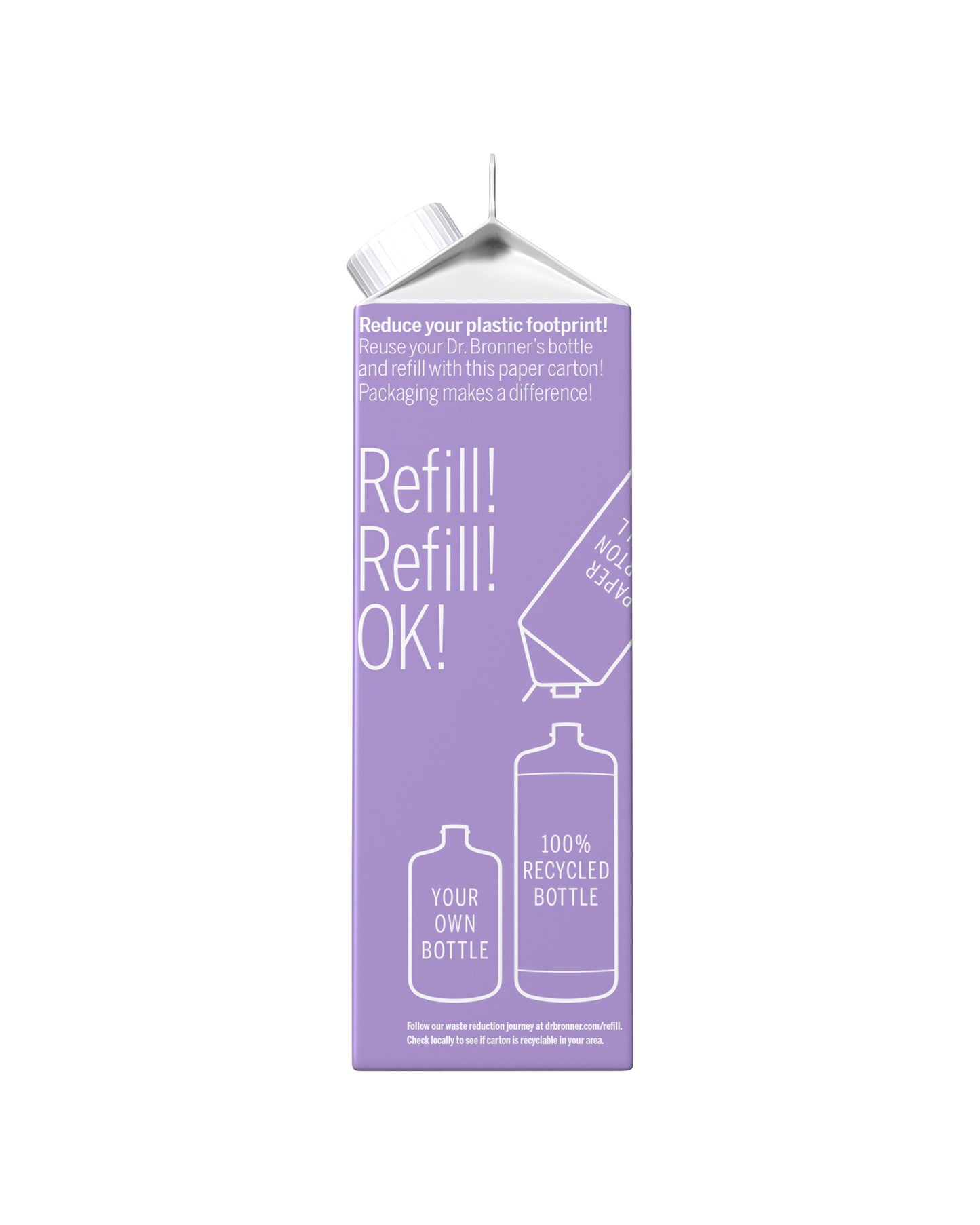 Picture of Dr. Bronner's Lavender Pure-Castile Liquid Soap Refill Carton