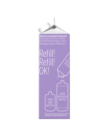 Picture of Dr. Bronner's Lavender Pure-Castile Liquid Soap Refill Carton