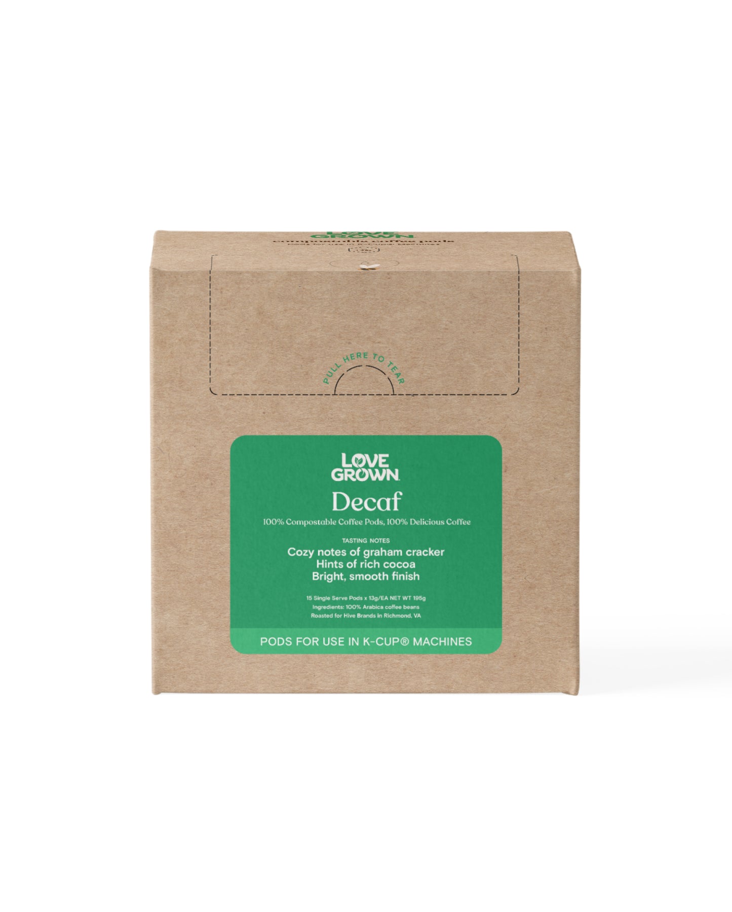 Love Grown Compostable Coffee Pods for Keurig® Machines -  Box of 15