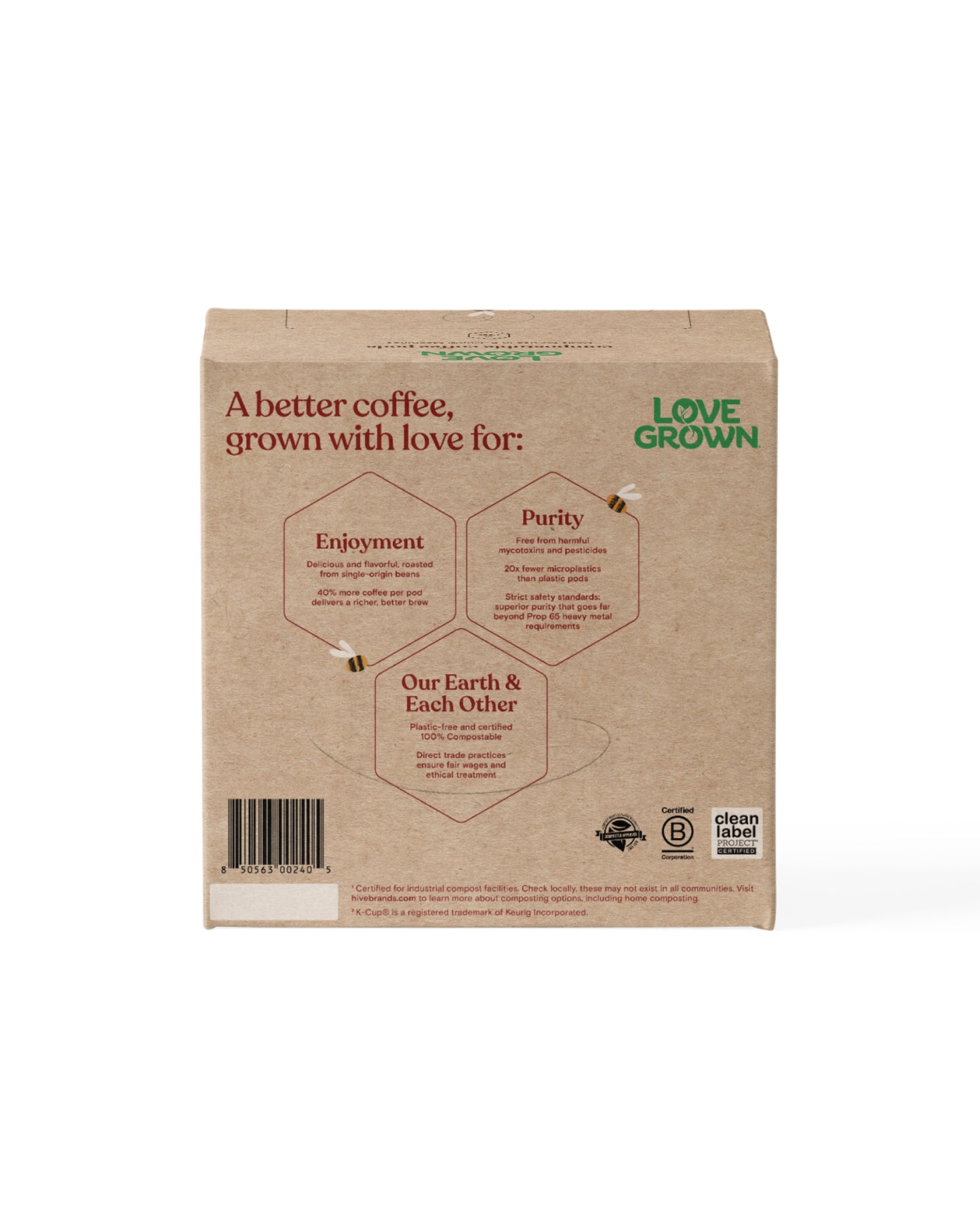 Love Grown Compostable Coffee Pods for Keurig® Machines -  Box of 15