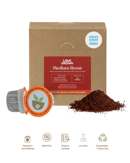 Compostable Coffee Pods for Keurig® Machines -  Box of 15