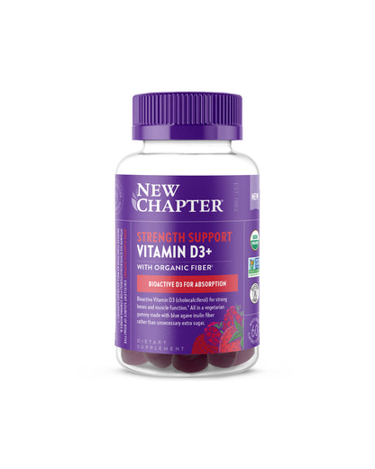 The front of New Chapter Strength Support Vitamin D3+ Gummy