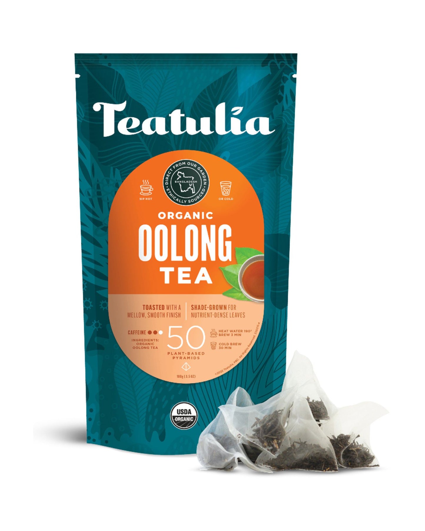 The front of Teatulia Oolong Tea
