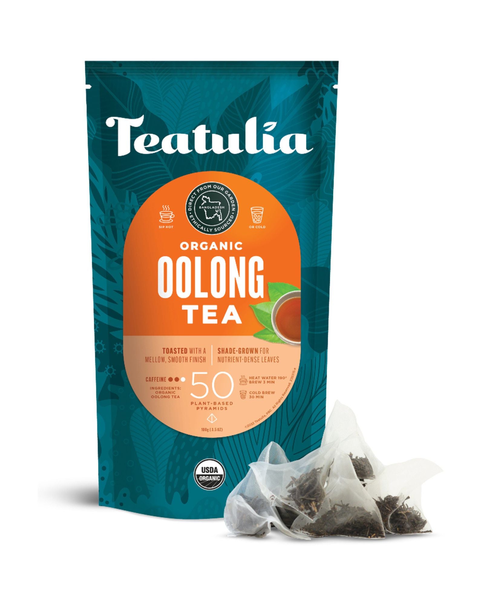 The front of Teatulia Oolong Tea