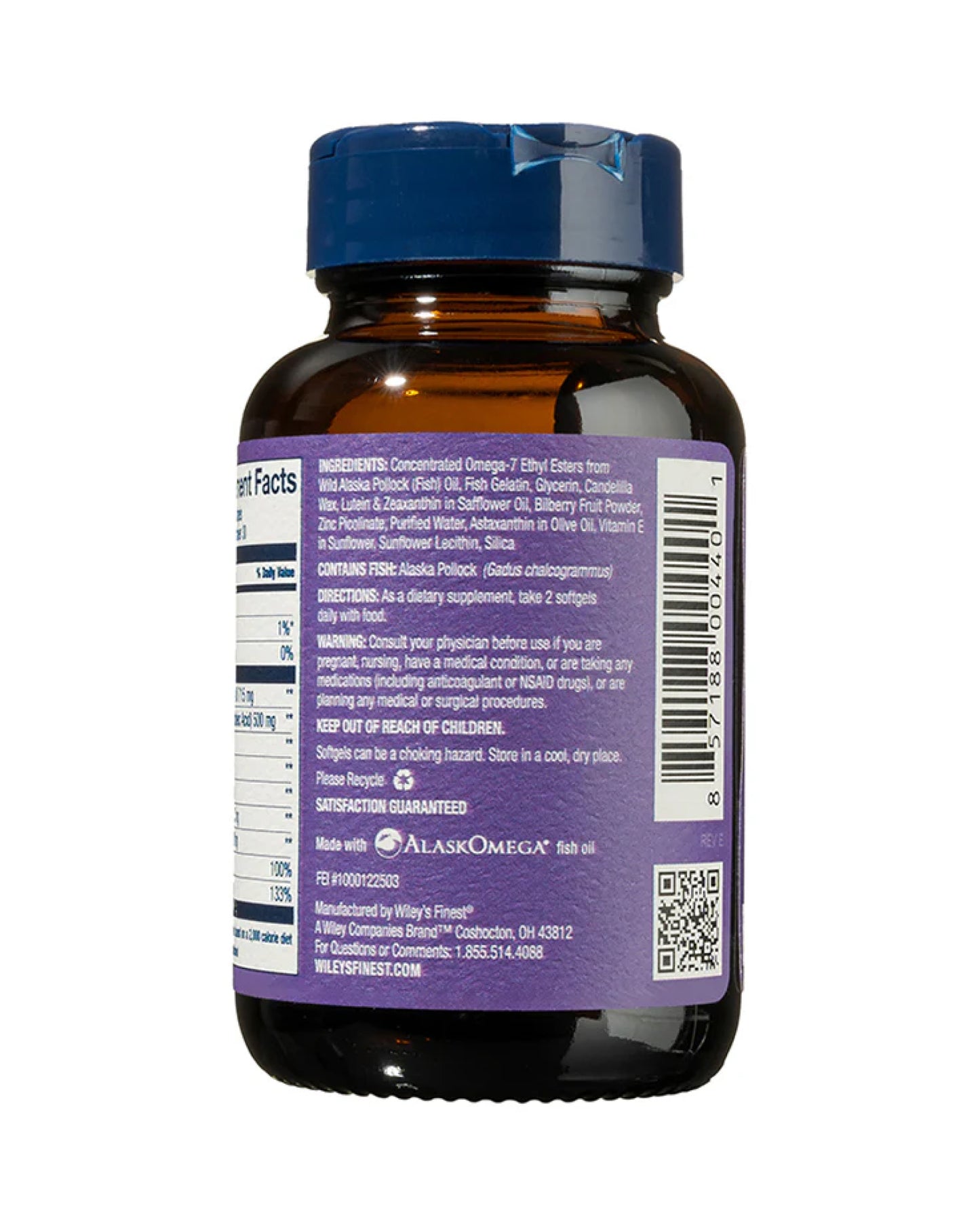 The back of Wiley's Finest Bold Vision Soft Gels