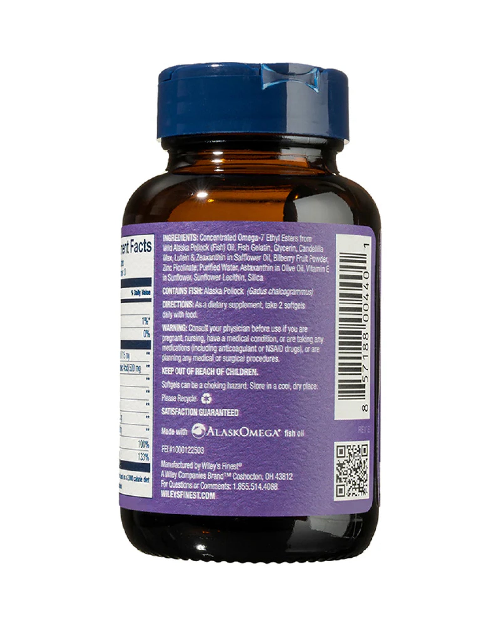 The back of Wiley's Finest Bold Vision Soft Gels