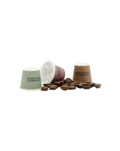 The front of Tayst Compostable Espresso Capsules for Nespresso Machines - Bag of 10