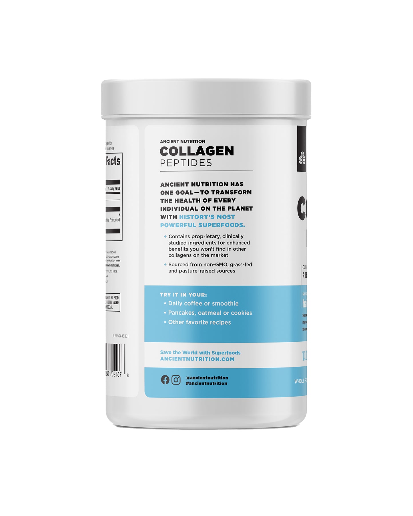 Picture of Ancient Nutrition Unflavored Collagen Peptides Powder