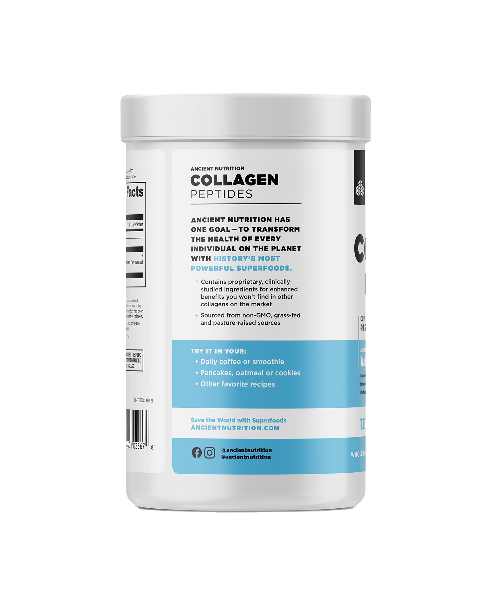 Picture of Ancient Nutrition Unflavored Collagen Peptides Powder