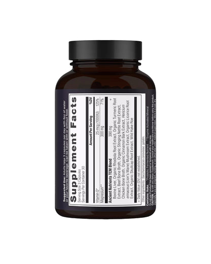 The back of Ancient Nutrition Magnesium Capsules