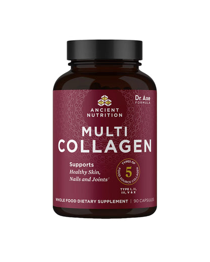 The front of Ancient Nutrition Multi Collagen Peptides Capsules