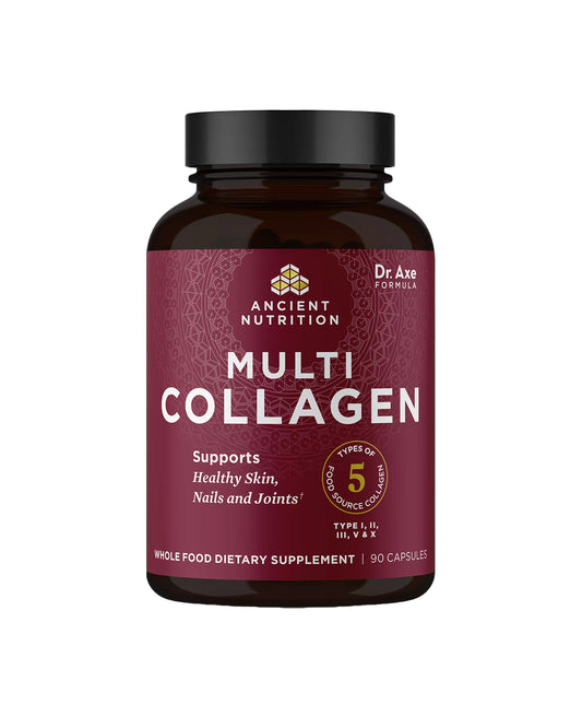 The front of Ancient Nutrition Multi Collagen Peptides Capsules