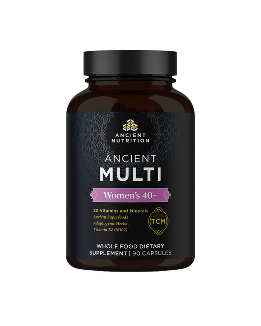 The front of Ancient Nutrition Women's 40+ Multivitamin Capsules