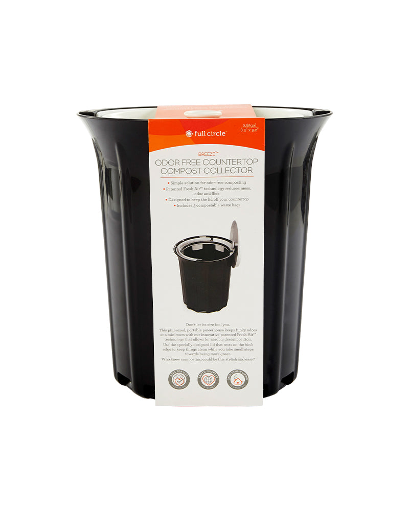 The front of Full Circle Odor-Free Countertop Compost Collector