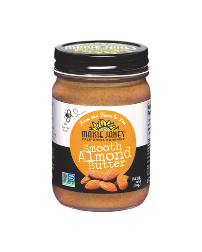 The front of Maisie Jane's Smooth Almond Butter