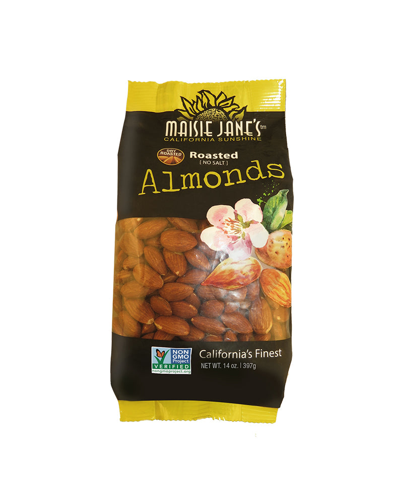The front of Maisie Jane's Dry Roasted Almonds