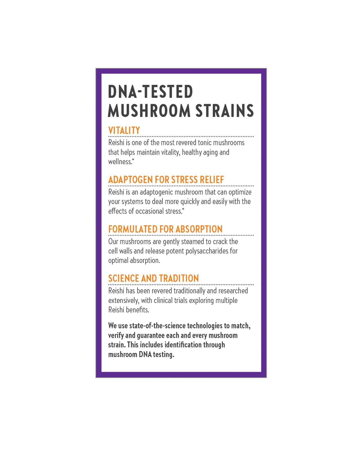 The back of New Chapter Healthy Aging: Reishi Mushroom Blend Capsules