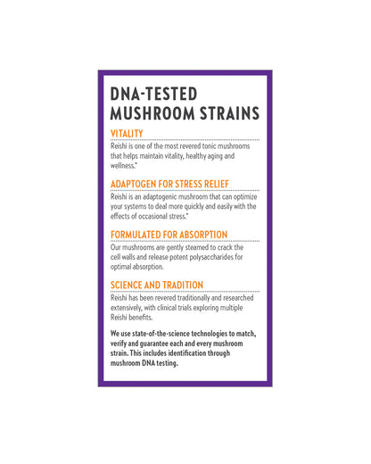 The back of New Chapter Healthy Aging: Reishi Mushroom Blend Capsules