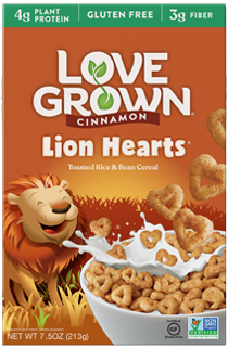 Love Grown Kids Cereal Lion Hearts