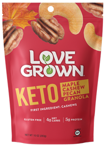 Love Grown Keto Granola Maple Cashew Pecan